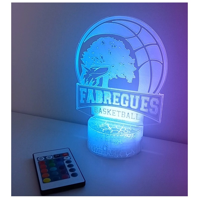 Lampe LED 3D couleurs changeantes Fabrègues